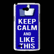Coque LG L80 Keep Calm Like This Bleu
