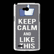 Coque LG L80 Keep Calm Like This Gris