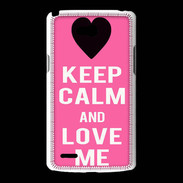 Coque LG L80 Keep Calm Love me Rose