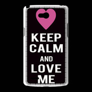 Coque LG L80 Keep Calm Love Noir