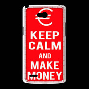 Coque LG L80 Keep Calm Make money Rouge