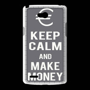 Coque LG L80 Keep Calm Make money Gris