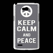 Coque LG L80 Keep Calm Peace Gris