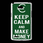 Coque LG L80 Keep Calm Make money Vert