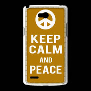 Coque LG L80 Keep Calm Peace Orange