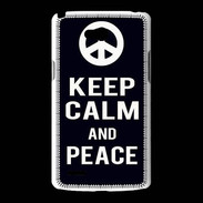 Coque LG L80 Keep Calm Peace Noir