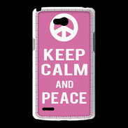 Coque LG L80 Keep Calm Peace Rose