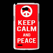 Coque LG L80 Keep Calm Peace Rouge