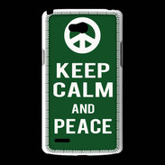 Coque LG L80 Keep Calm Peace Vert