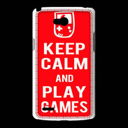Coque LG L80 Keep Calm Play games Rouge