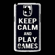 Coque LG L80 Keep Calm Play games Noir