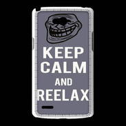 Coque LG L80 Keep Calm Reelax Gris