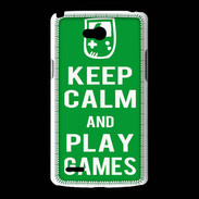 Coque LG L80 Keep Calm Play games Vert