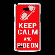 Coque LG L80 Keep Calm Ride on Rouge