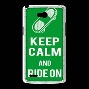 Coque LG L80 Keep Calm Ride on Vert