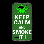 Coque LG L80 Keep Calm Smoke it Kaki