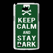 Coque LG L80 Keep Calm Stay dark Vert