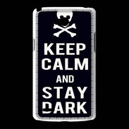 Coque LG L80 Keep Calm Stay dark Noir