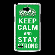 Coque LG L80 Keep Calm Stay strong Vert