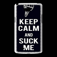 Coque LG L80 Keep Calm Suck me Noir