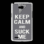 Coque LG L80 Keep Calm Suck me Gris