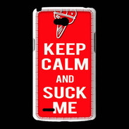 Coque LG L80 Keep Calm Suck me Rouge