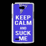 Coque LG L80 Keep Calm Suck me Bleu