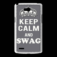 Coque LG L80 Keep Calm Swag Gris