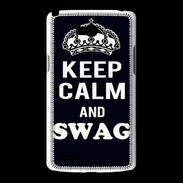 Coque LG L80 Keep Calm Swag Noir