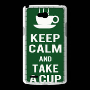 Coque LG L80 Keep Calm Take a cup Vert