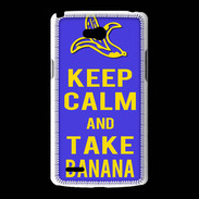Coque LG L80 Keep Calm Take Banana Bleu