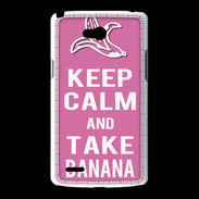 Coque LG L80 Keep Calm Take Banana Rose