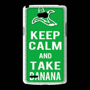 Coque LG L80 Keep Calm Take Banana Vert