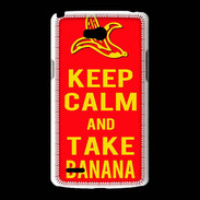 Coque LG L80 Keep Calm Take Banana Rouge