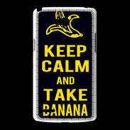 Coque LG L80 Keep Calm Take Banana Noir