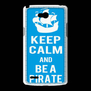Coque LG L80 Keep Calm Be a Pirate Cyan