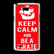 Coque LG L80 Keep Calm Be a Pirate Rouge