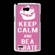 Coque LG L80 Keep Calm Be a Pirate Rose