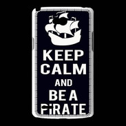 Coque LG L80 Keep Calm Be a Pirate Noir