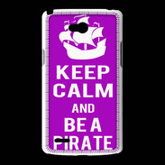 Coque LG L80 Keep Calm Be a Pirate Violet