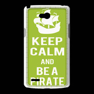 Coque LG L80 Keep Calm Be a Pirate Vert pomme