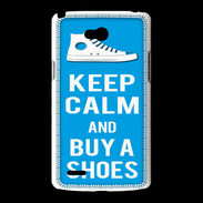 Coque LG L80 Keep Calm Buy Shoes Cyan 