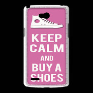 Coque LG L80 Keep Calm Buy Shoes Rose