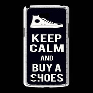 Coque LG L80 Keep Calm Buy Shoes Noir