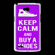 Coque LG L80 Keep Calm Buy Shoes Violet