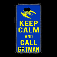 Coque LG L80 Keep Calm Batman Bleu