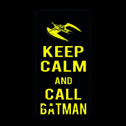 Coque LG L80 Keep Calm Call Batman Noir