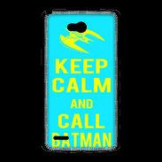 Coque LG L80 Keep Calm Batman Cyan