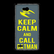 Coque LG L80 Keep Calm Call Batman Gris