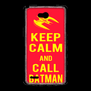 Coque LG L80 Keep Calm Call Batman Rouge